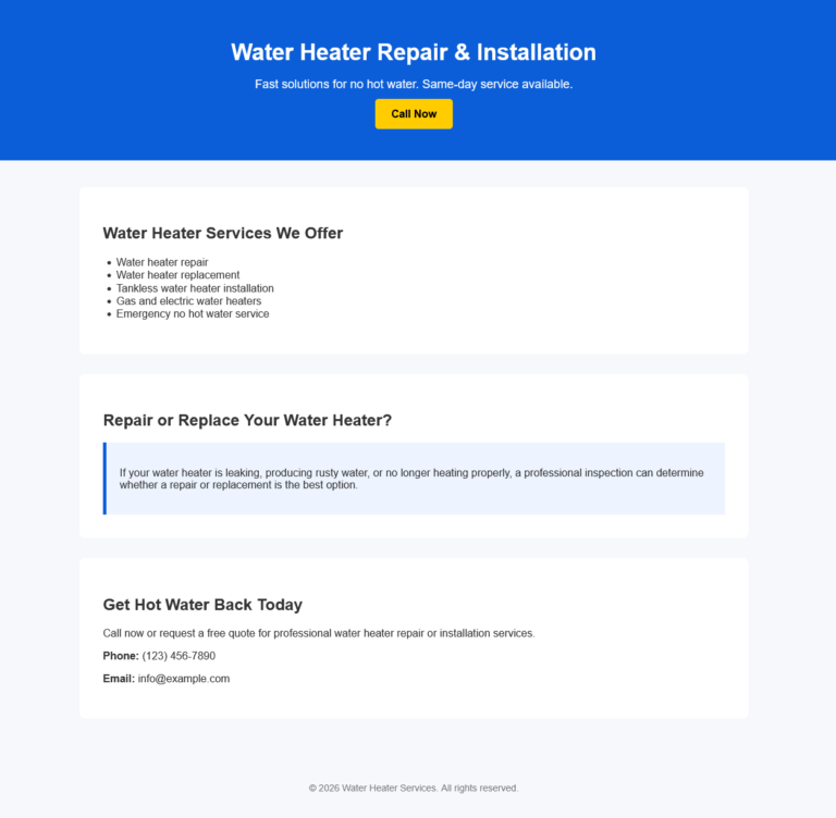 free-water-heater-repair-installation-landing-page-template